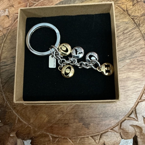 COACH SILVER/GOLD KEY CHAIN KEY FOB! - Picture 6 of 6